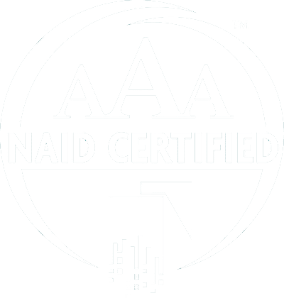 NAID AAA Certified Logo in White